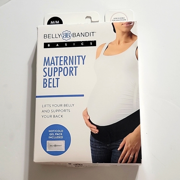 Belly & Back Maternity Support Belt- Belly Bandit Black Medium - Picture 7 of 8